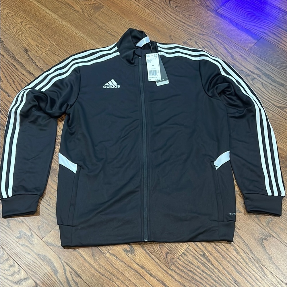 NWT - Medium Adidas Men's Black Track Jacket MSRP $50